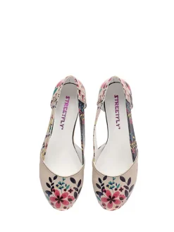 Ballerinas in Beige/ Bunt