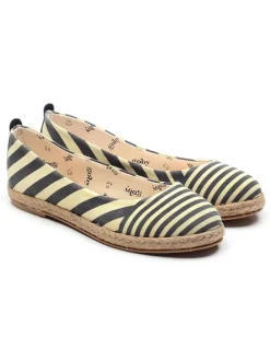 Ballerinas in Beige/ Schwarz