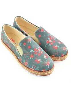 Ballerinas in Blau/ Rot