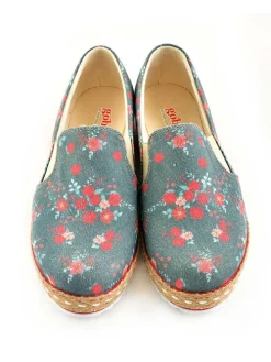 Ballerinas in Blau/ Rot