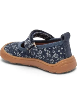 Ballerinas in Dunkelblau/ Weiß