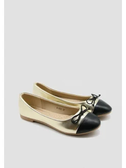 Ballerinas in Gold/ Schwarz