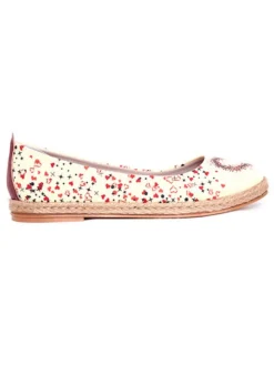 Ballerinas in Weiß/ Bunt