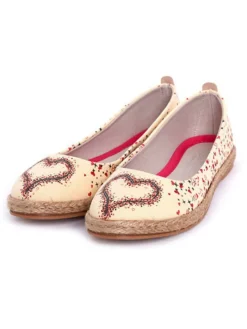 Ballerinas in Weiß/ Bunt