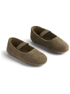 Ballerinas "Rosen" in Braun