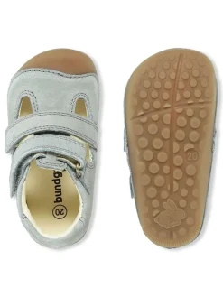 Barfuß Leder-Halbsandalen "Petit Summer" in Hellblau