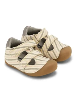 Barfuß Leder-Halbsandalen "Petit Summer" in Creme