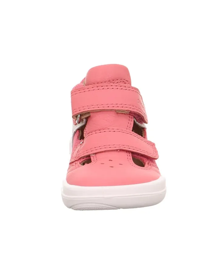 Barfuß Leder-Halbsandalen "Superfree" in Pink/ Weiß