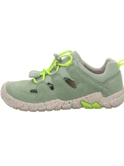 Barfuß Leder-Halbsandalen "Trace" in Grün