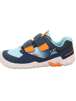 Barfuß Leder-Sneakers "Trace" in Dunkelblau/ Hellblau