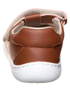 Barfuß-Halbsandalen in Hellbraun