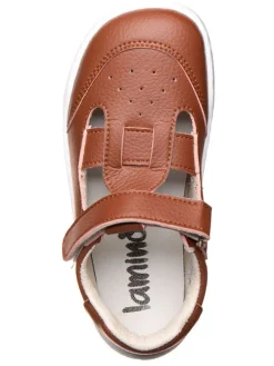 Barfuß-Halbsandalen in Hellbraun