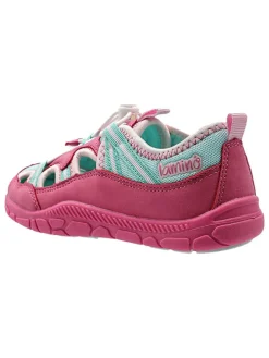 Barfuß-Halbsandalen in Pink/ Türkis