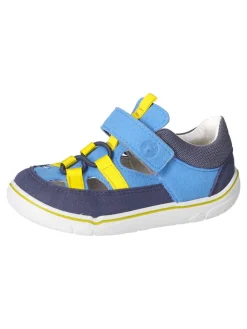 Barfußschuhe in Blau/ Gelb