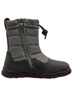 Barfuß-Winterboots in Hellgrau/ Lila