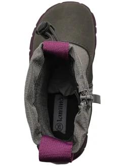 Barfuß-Winterboots in Hellgrau/ Lila