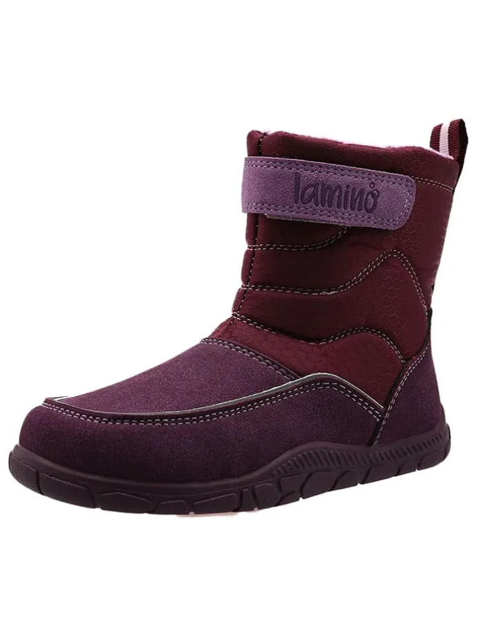 Barfuß-Winterstiefel in Rot/ Lila