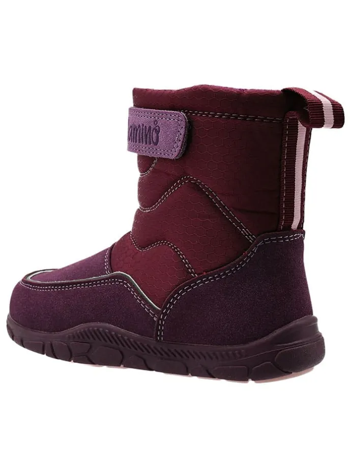 Barfuß-Winterstiefel in Rot/ Lila