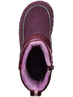 Barfuß-Winterstiefel in Rot/ Lila