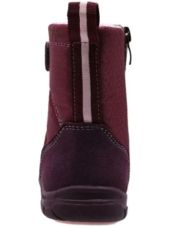 Barfuß-Winterstiefel in Rot/ Lila