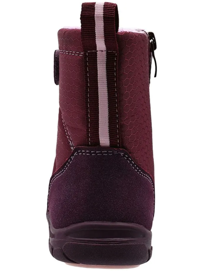 Barfuß-Winterstiefel in Rot/ Lila