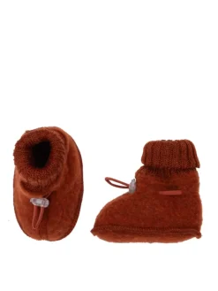 Booties Krabbelschuhe Merinowolle in rost