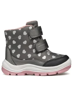 Boots "Flanfil" in Grau/ Rosa