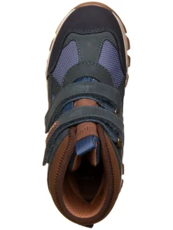 Boots in Dunkelblau/ Braun