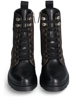 Boots in Schwarz/ Hellbraun