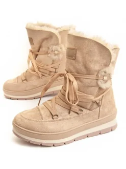 Boots Plateau-Ankle-Boot Bottivita56 in Beige