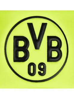 BVB Badeschlappen Logo neon in Schwarz