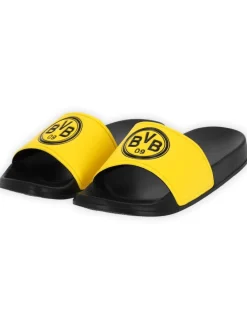 BVB Iconic Lifestyle Badeschlappen in schwarzgelb
