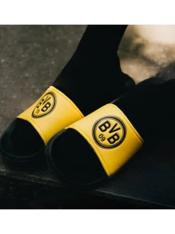 BVB Iconic Lifestyle Badeschlappen in schwarzgelb
