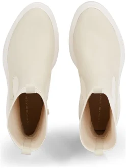 Chelsea-Boots in Beige/ Weiß