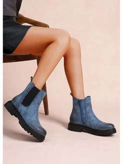 Chelsea-Boots in Blau