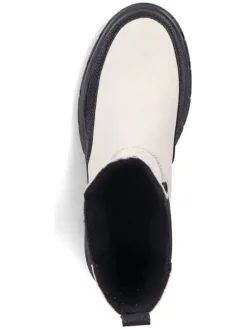 Chelsea-Boots in Schwarz/ Creme