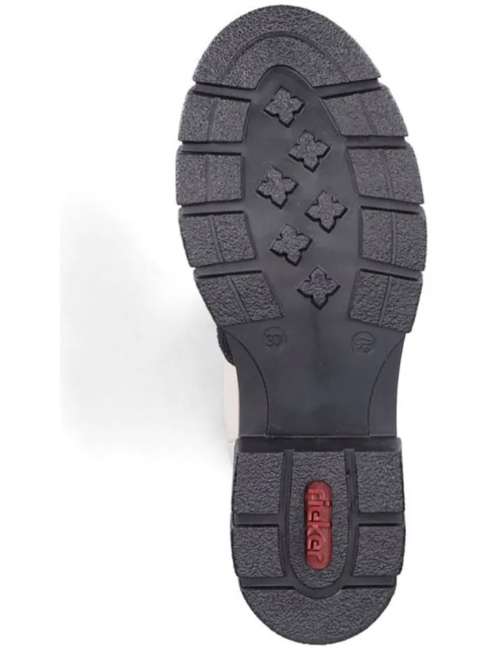 Chelsea-Boots in Schwarz/ Creme