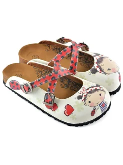 Clogs in Creme/ Bunt