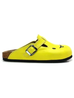 Clogs in Gelb/ Türkis