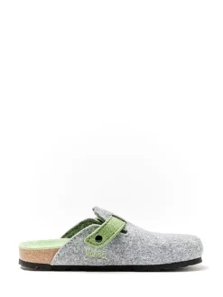 Clogs in Grau/ Grün