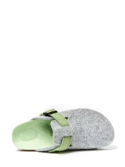 Clogs in Grau/ Grün