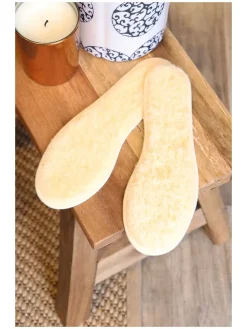 2er-Set: Lammfell-Einlegesohlen in Beige