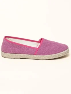 Espadrilles "Camping Linen uni V" in Lila