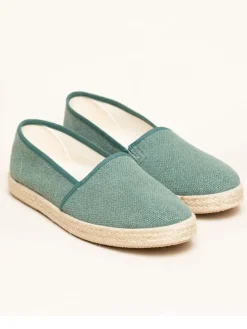 Espadrilles "Camping Linen uni V" in Grün