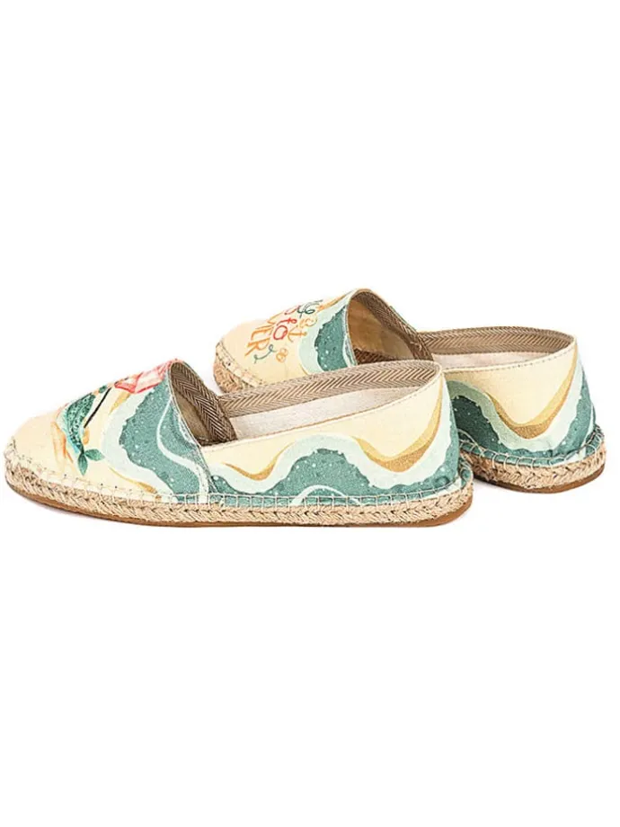 Espadrilles in Beige/ Bunt