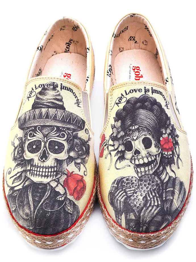 Espadrilles in Beige/ Dunkelblau