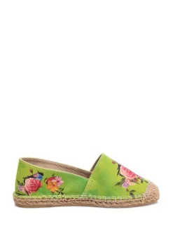 Espadrilles in Grün/ Bunt