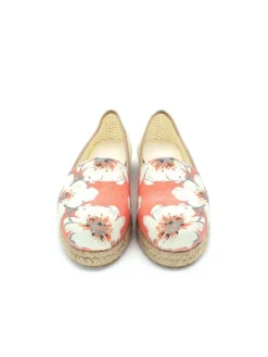 Espadrilles in Orange/ Creme