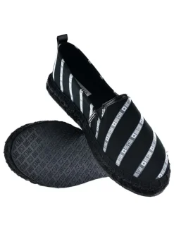 Espadrilles in Schwarz/ Weiß