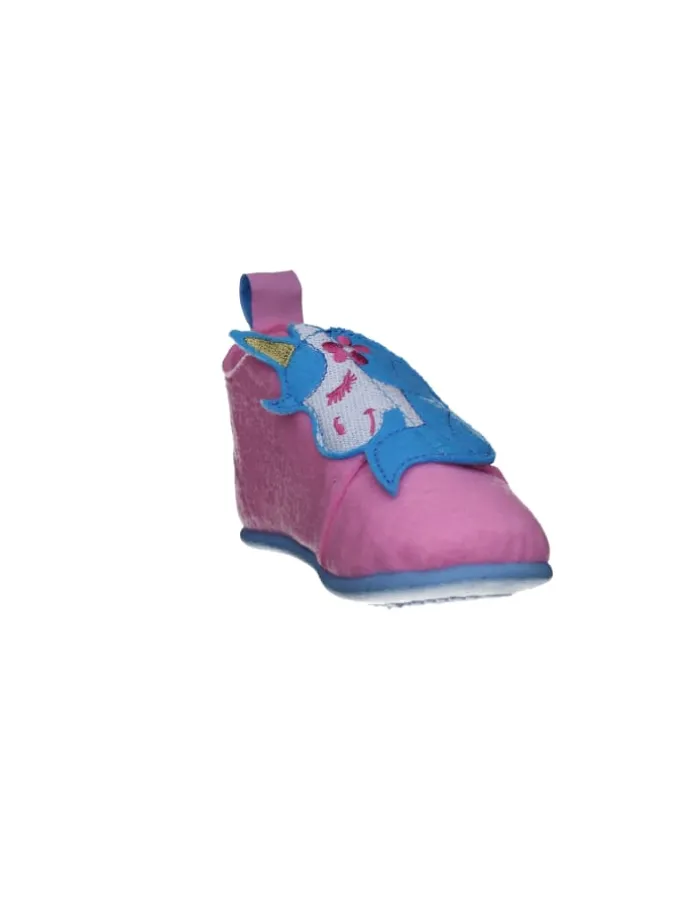 Filz-Hausschuh Einhorn in Rosa